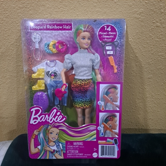 Barbie leopard Rainbow  hair - Picture 3 of 4